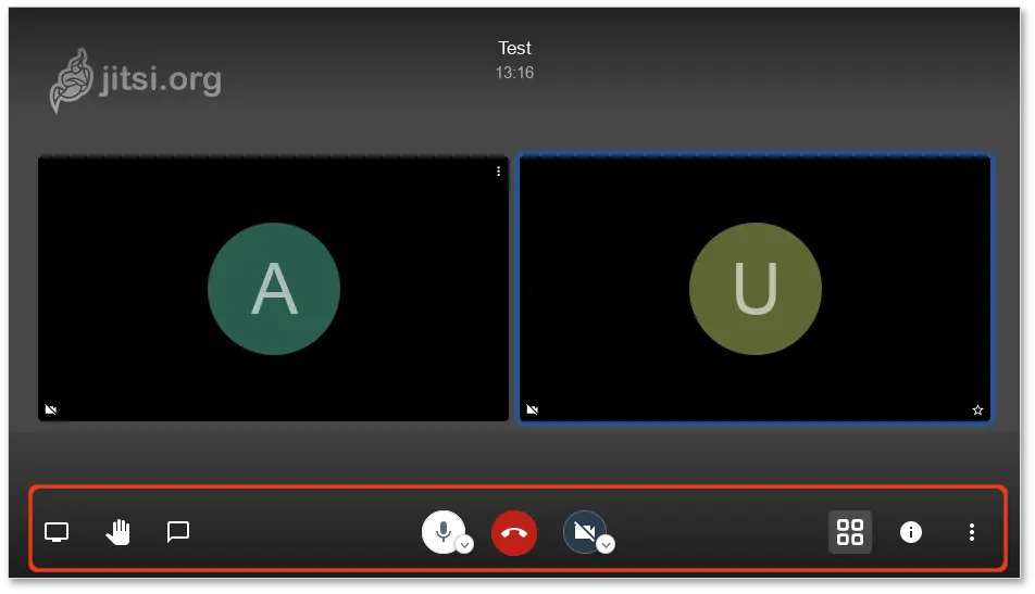 Панель управления Jitsi Meet